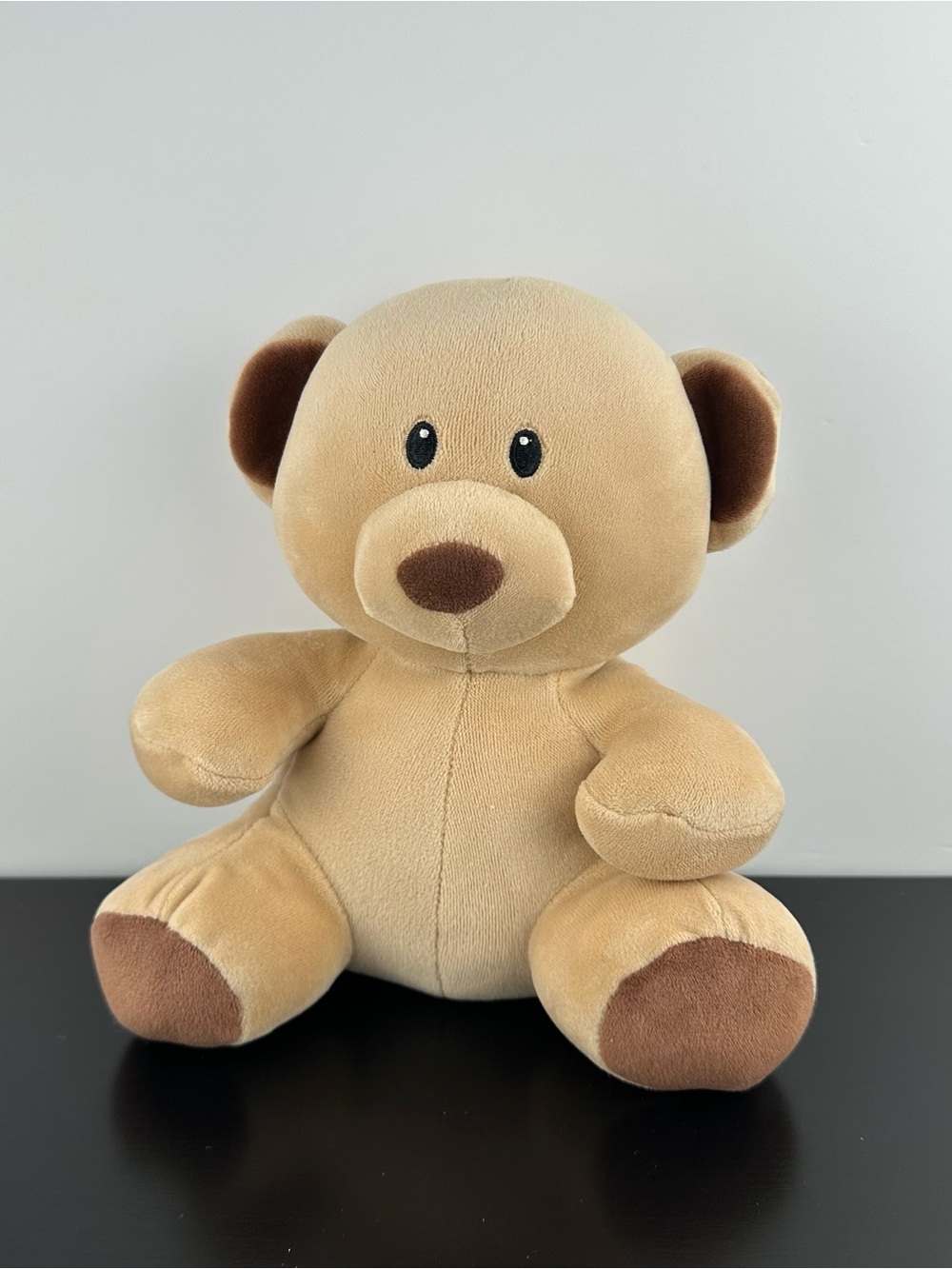 TY Baby Bundles 9” Bear Beige Tan Brown Plush Stuffed Animal Embroidered Eyes